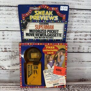 Vintage 1984 Galoob Sneak Previews SUPERMAN Move Viewer Cassette Untested